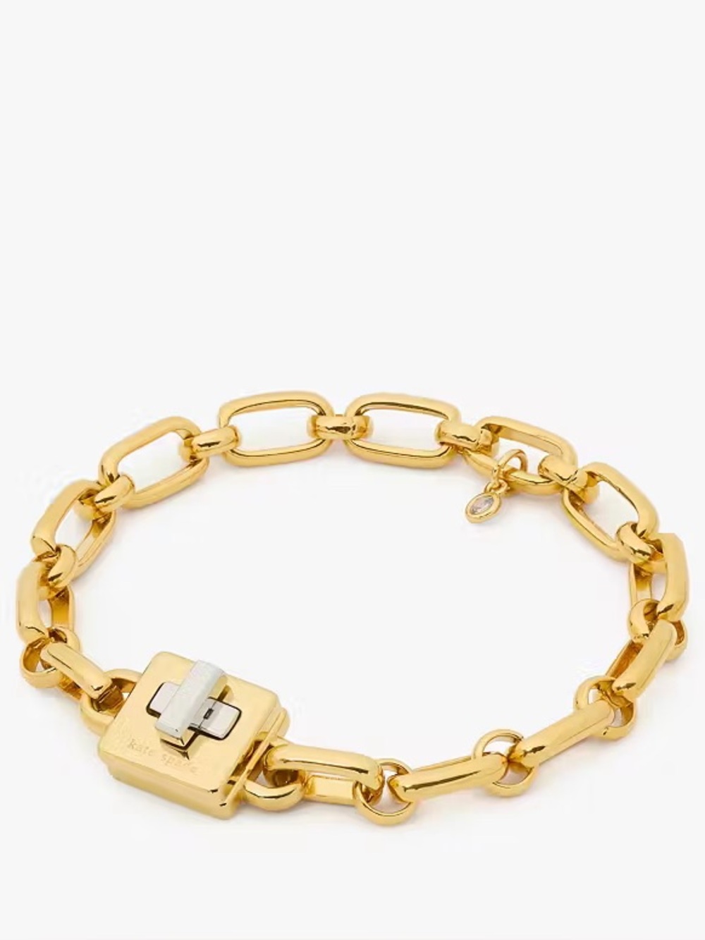 Kate Spade Phoebe Turnlock Bracelet Mixed Metals Gold and Silver Toned
